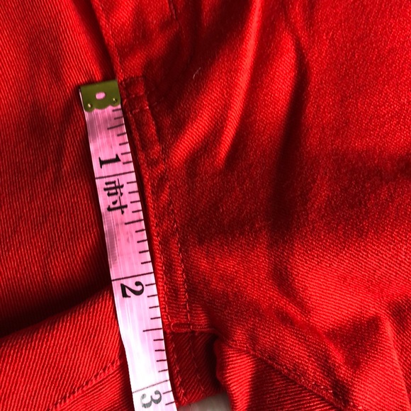 Miss Kitty Couture Red Capri Jeans Size 13 - Picture 13 of 15